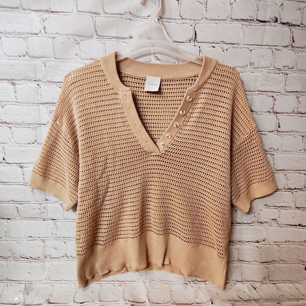 Varley Beige Knit Top